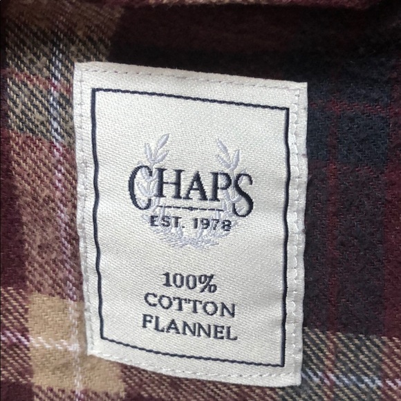 men’s medium chaps maroon flannel - Picture 3 of 4